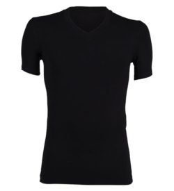 Bamboe shirt V-hals zwart-0